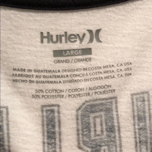 Black Hurley Baseball Tee - Picture 3 of 5